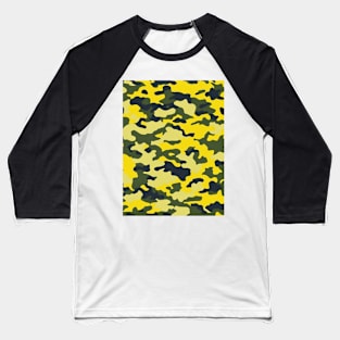 YELLOW CAMO DESIGN, PASTEL COLOR Baseball T-Shirt